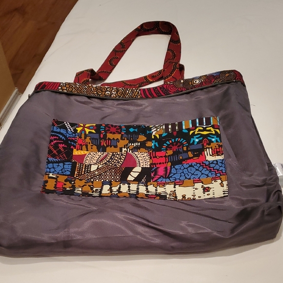Colorful Patchwork Tote Bag - Picture 2 of 3